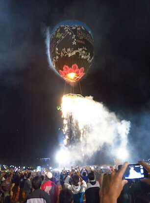 Taunggyi hot air Balloon fireworks